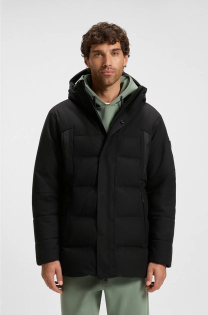 Water-repellent parka jacket with down filling