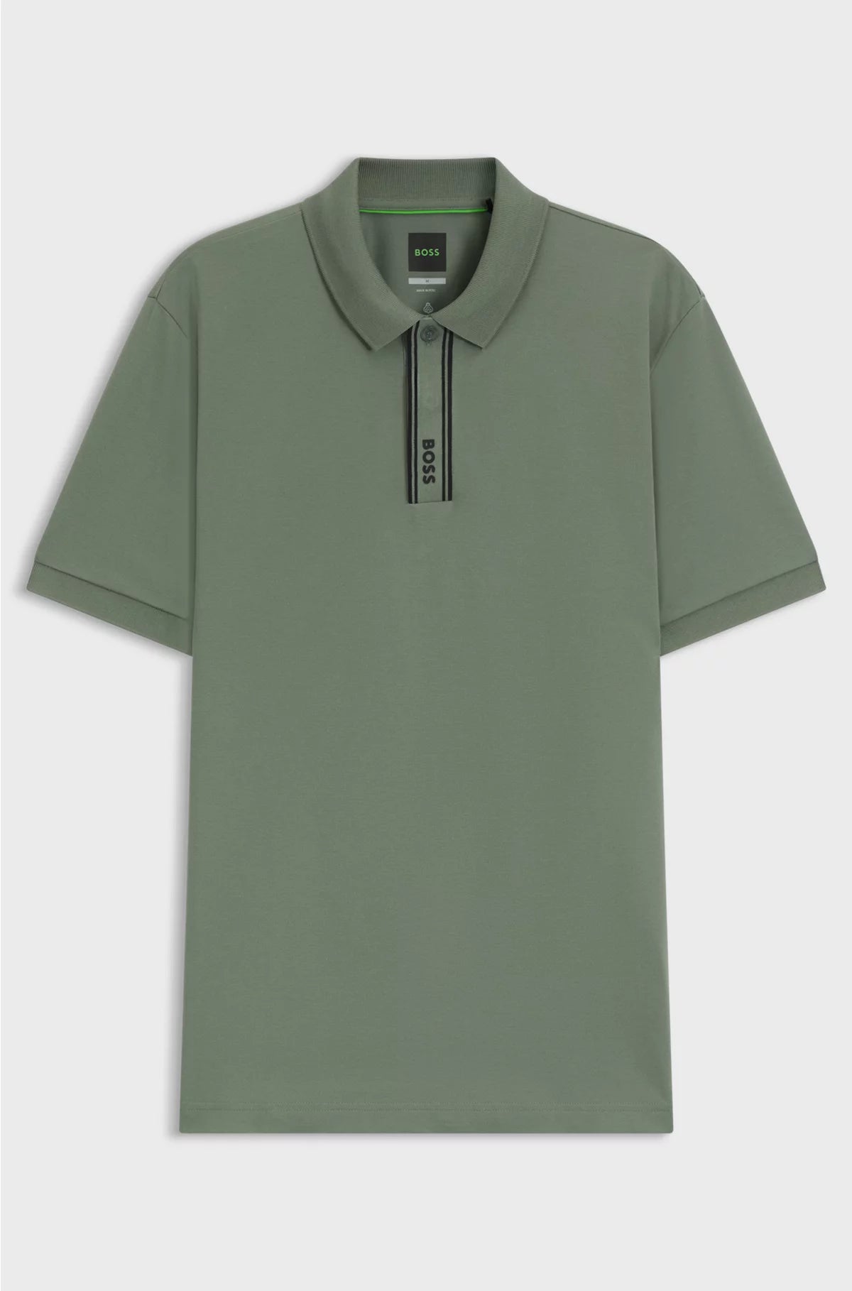 Paddy polo shirt with striped placket and logo