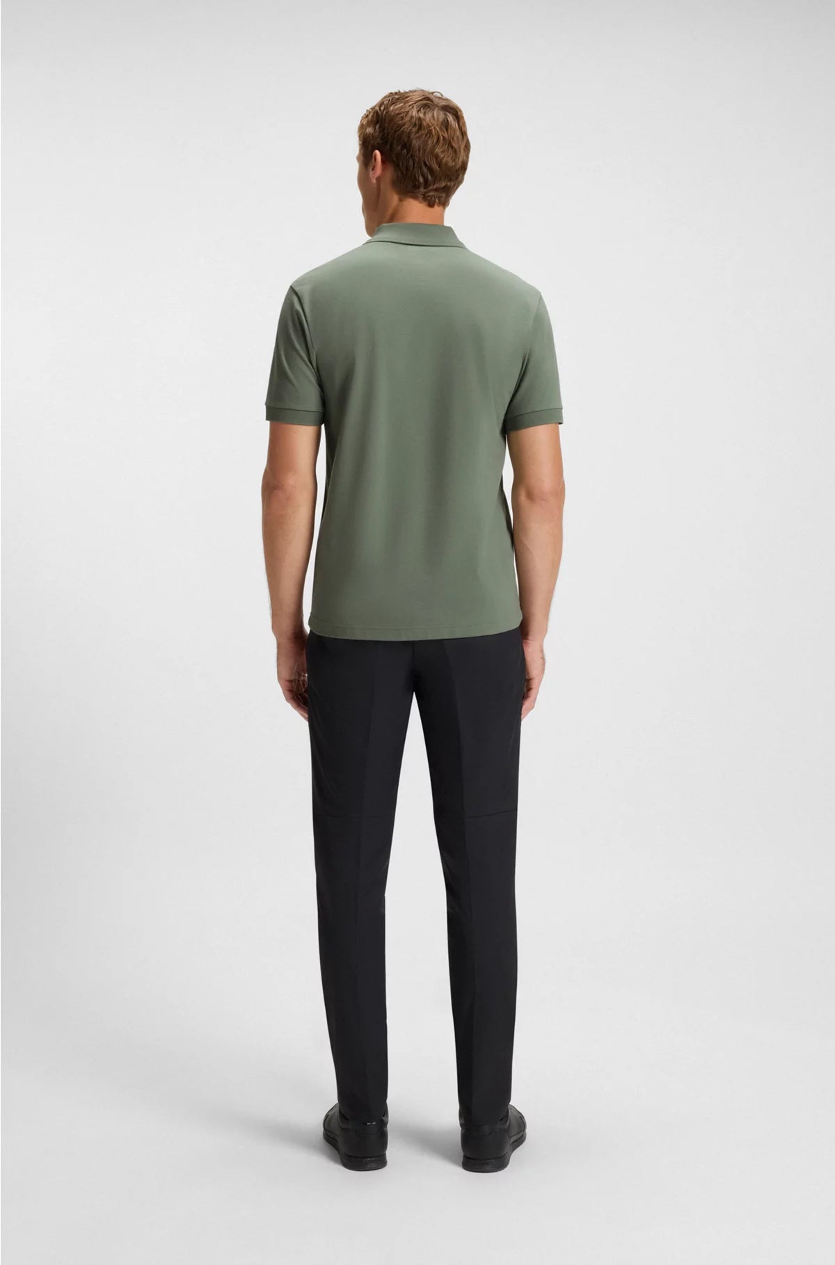 Paddy polo shirt with striped placket and logo